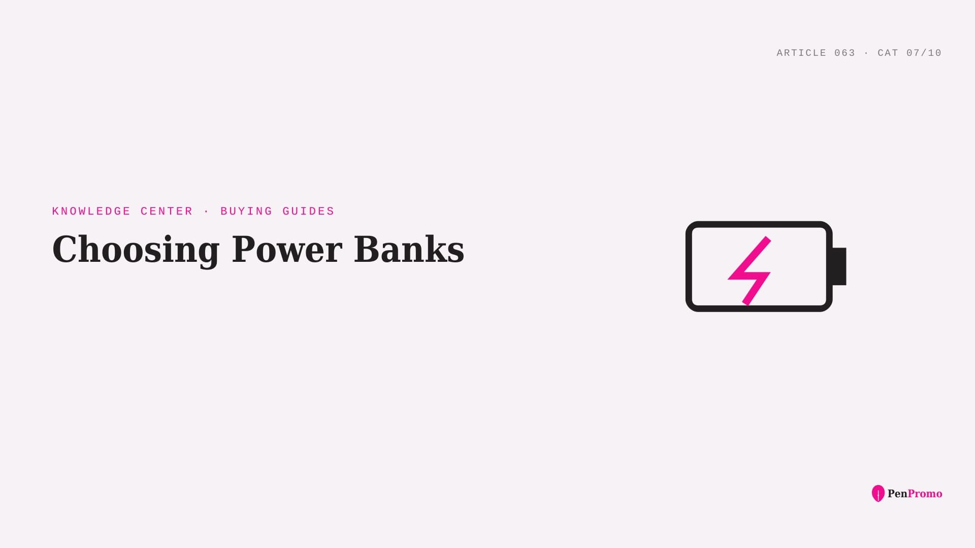Choosing Power Banks