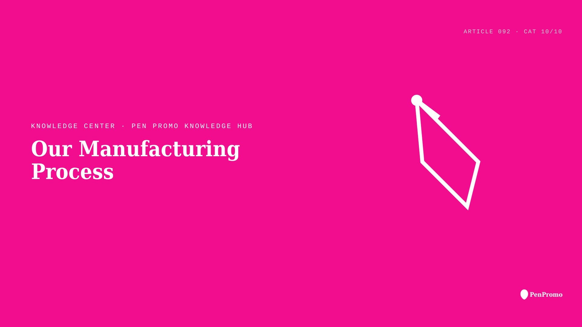 Our Manufacturing Process