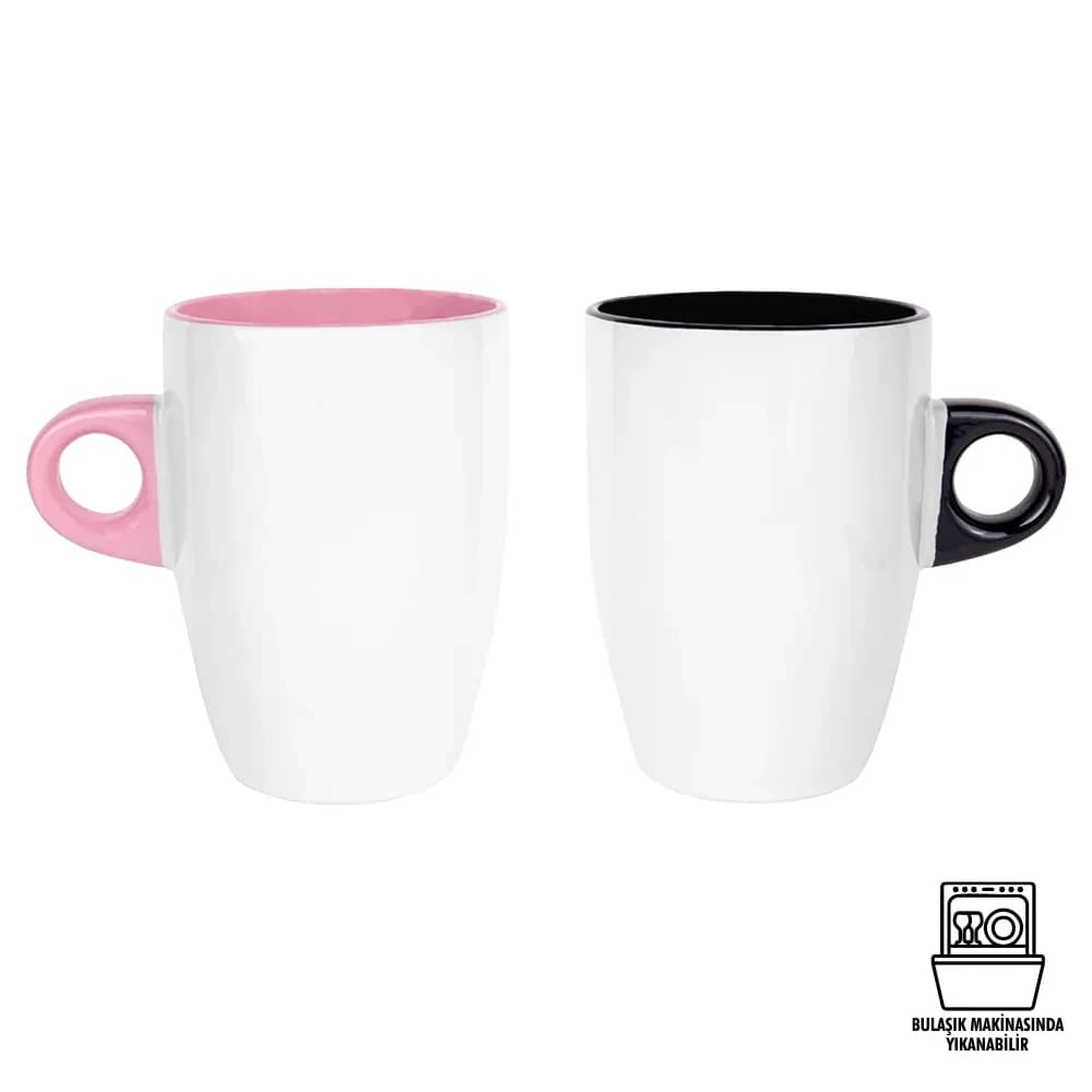 Sublimation Porcelain Latte Mug with Handle and Colored Interior Promotional Cup - Boxed