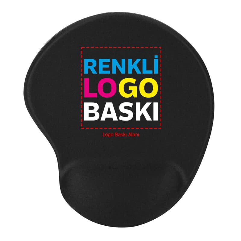 Addison 300152 Black Mouse Pad with Wrist Rest and Extra Rubber Coating