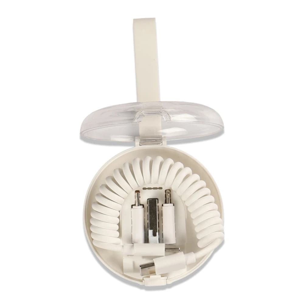60W Fast Charging and Data Transfer Spiral Cable + Multi-Tip Collectible Box Promotional Charging Cable (85 cm)